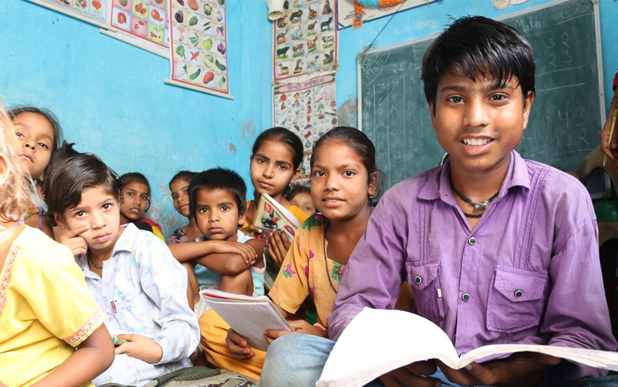 Student studying